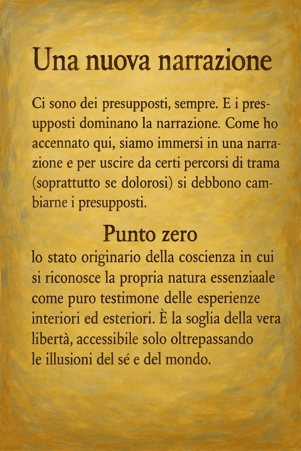 Una nuova Narrazione